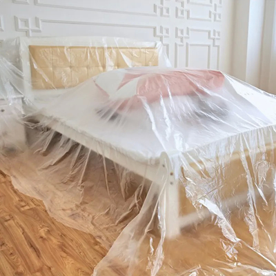 Ελεύθερη ταινία πολυαιθυλενίου περικαλυμμάτων παλετών δειγμάτων σαφής εύκαμπτη για το κρεβάτι καναπέδων, έπιπλα
